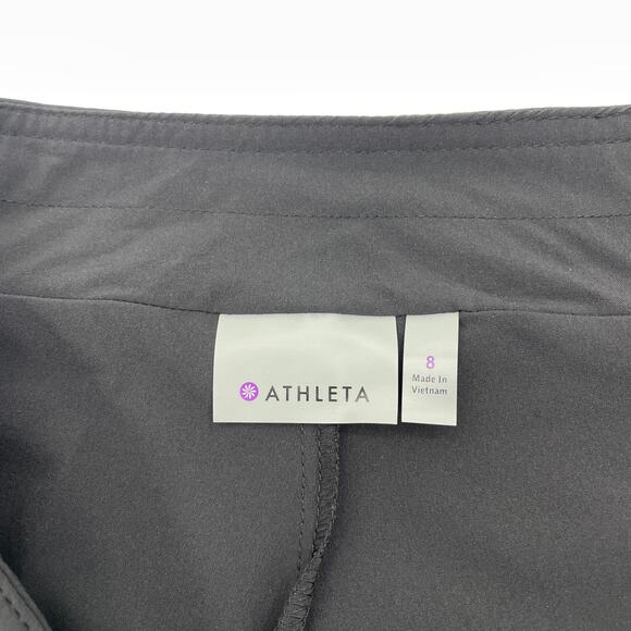 ATHLETA Everyday Skort Size 8 Black Mini Skirt Swing #983365 Athleisure Tennis - Picture 2 of 9